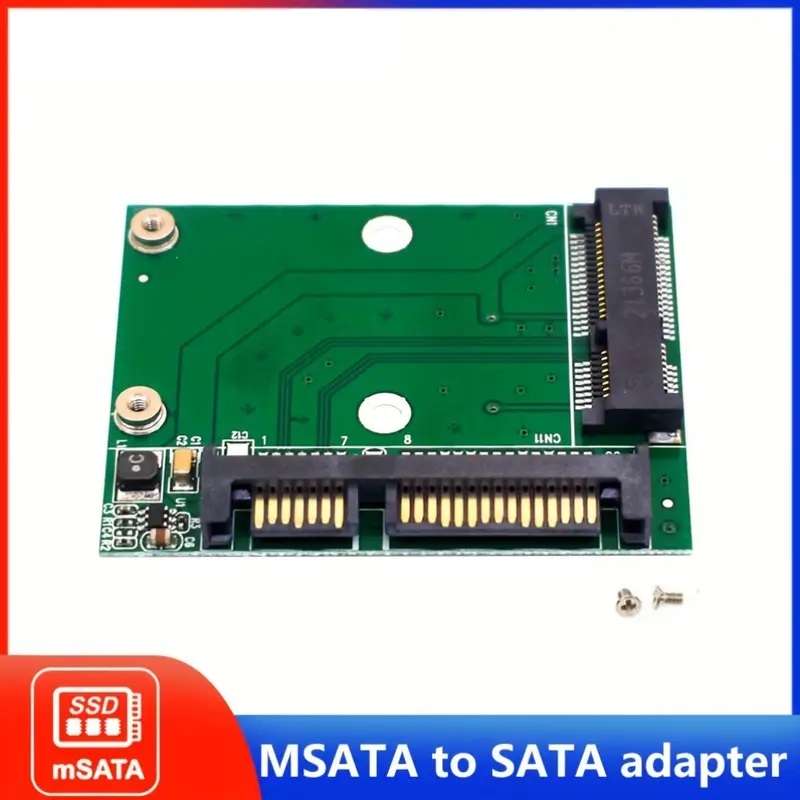 mSATA SSD to SATA Converter Card, MSATA to 22pin SATA Adapter