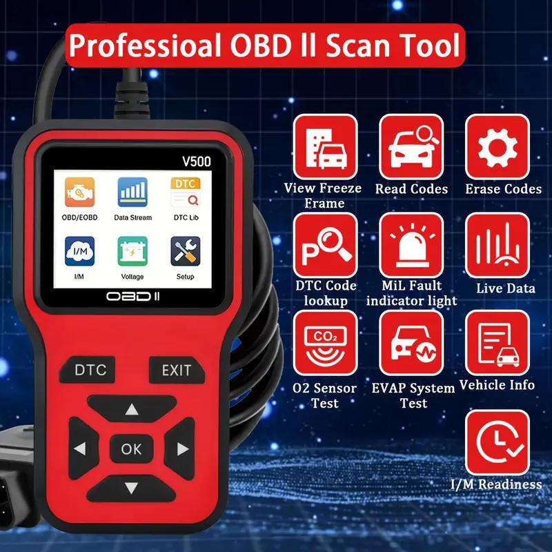 2025 OBD2 Scanner OBDII Car Fault Detector Scanner Diagnostic for Most Car Models