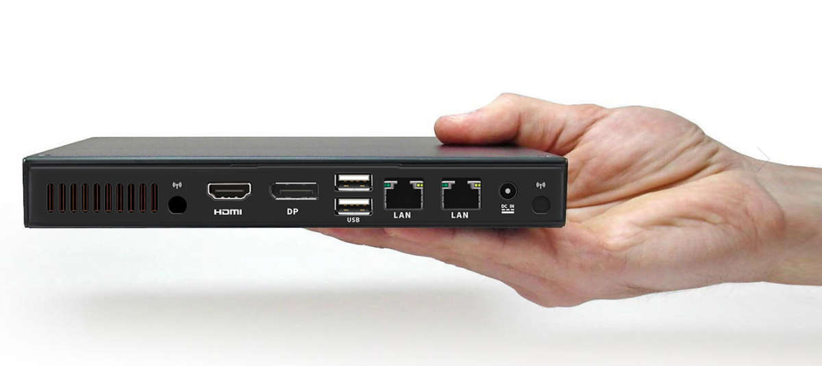 Giada F106D Mini PC Booksize, Fanless Player Intel Jasper Lake Support 4K Display 4GB/128GB