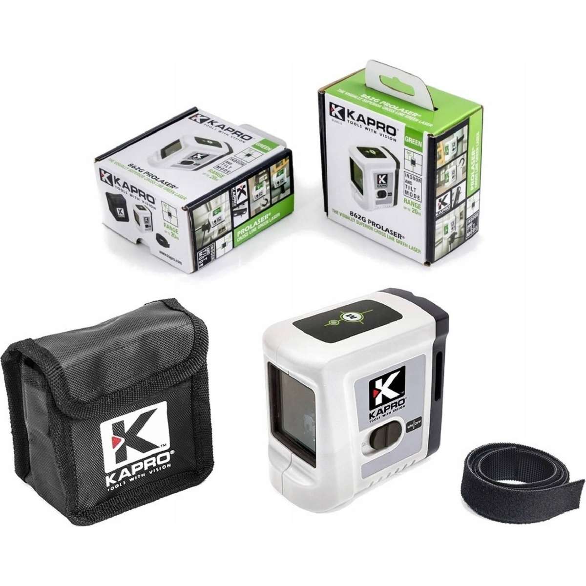 KAPRO Prolaser 862G Cross beam laser (GREEN) - Range upto 20m