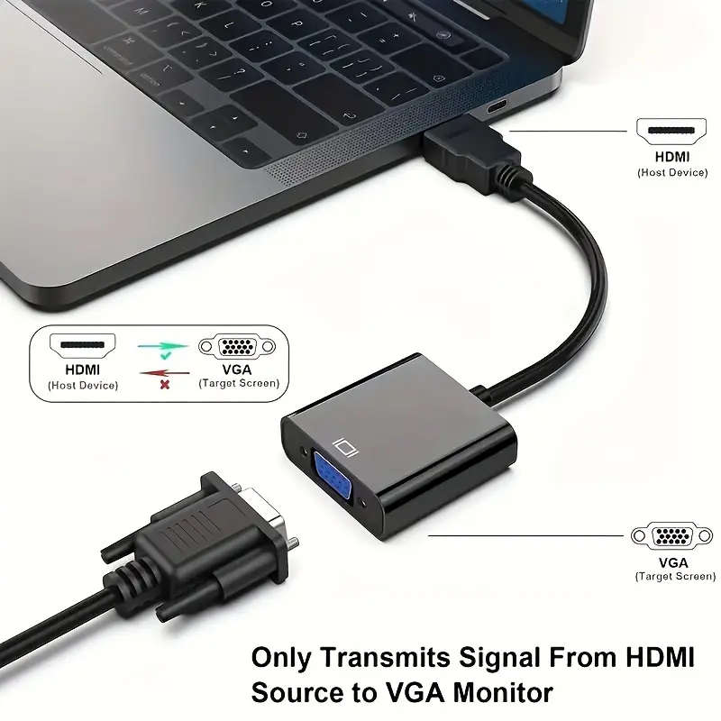 HDMI to VGA Adapter Converter 1080P - HDMI Male to VGA Female Adapter