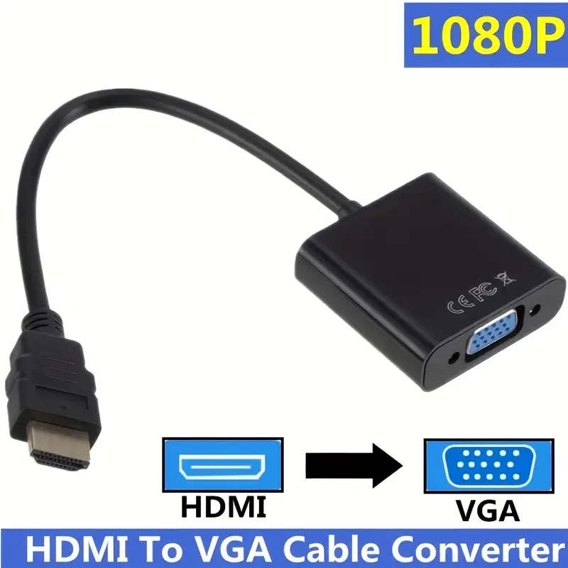 HDMI to VGA Adapter Converter 1080P - HDMI Male to VGA Female Adapter