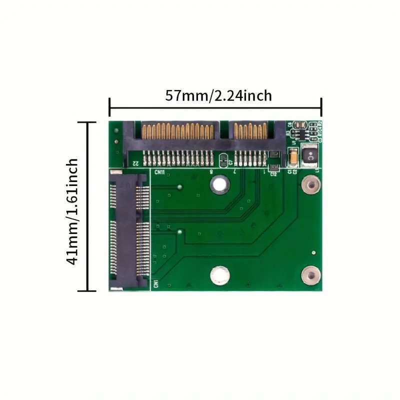 mSATA SSD to SATA Converter Card, MSATA to 22pin SATA Adapter