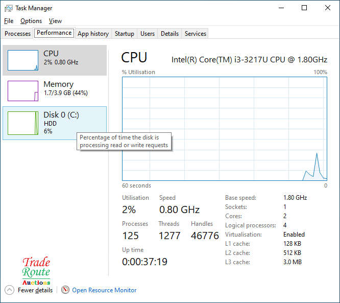Dell Inspiron 3521 15.6" Laptop | Intel Core i3 3217U 1.8GHz | 4GB RAM | 500GB HDD