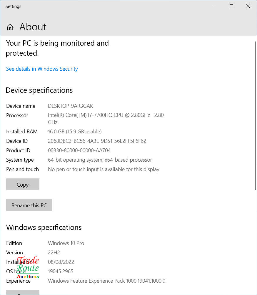 Dell Precision 3520 15.6" LAPTOP | Intel Core i7 7700HQ 2.8GHz  | 16GB RAM | 512GB SSD - Low Battery