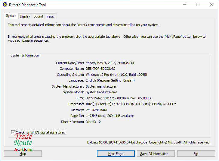 Cougar Gaming PC Core i7 9th Gen 3.0GHz 24GB RAM 128GB SSD