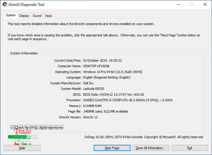 DELL LATITUDE E6530 15.6" LAPTOP | CORE i5 3320M @ 2.6GHz | 6GB RAM | 500GB HDD