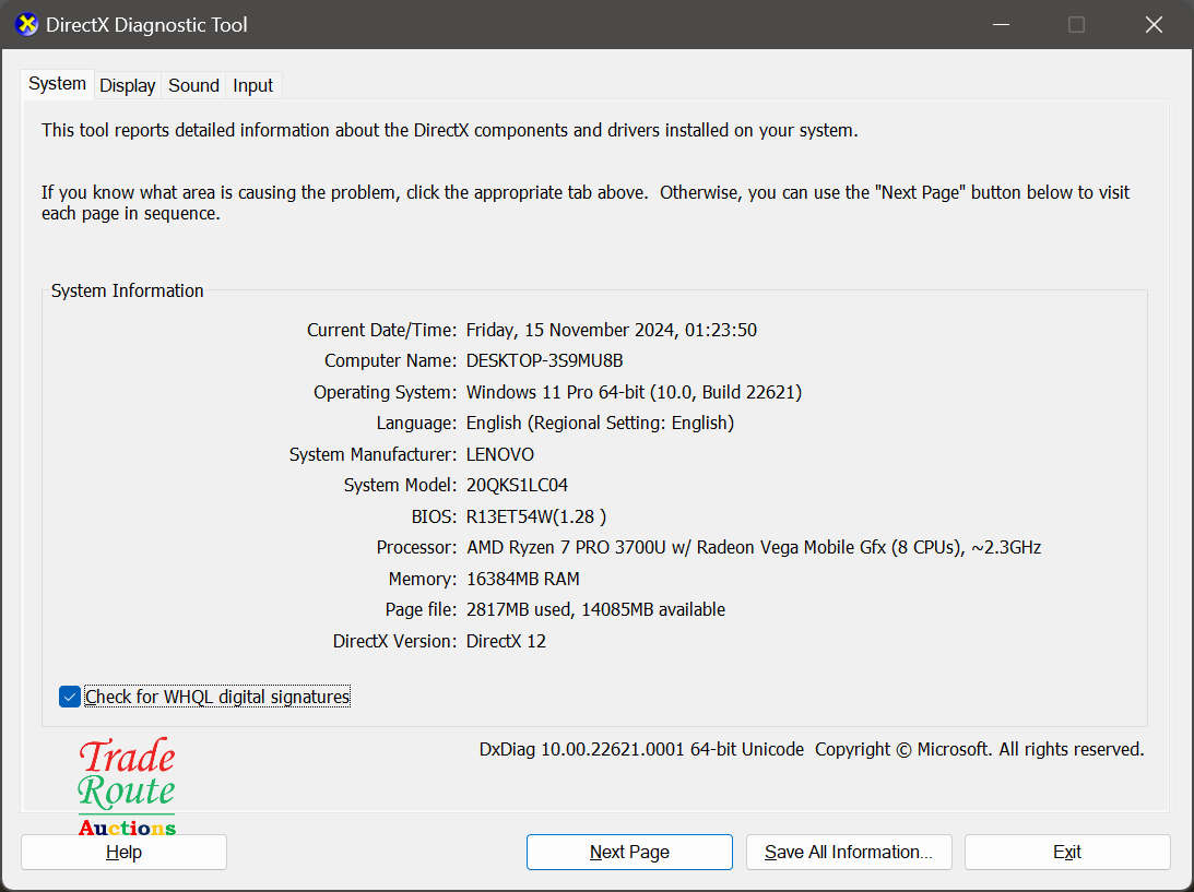 Lenovo ThinkPad T495s 14' FHD Laptop AMD Ryzen 7 3700U 16GB RAM 256GB SSD