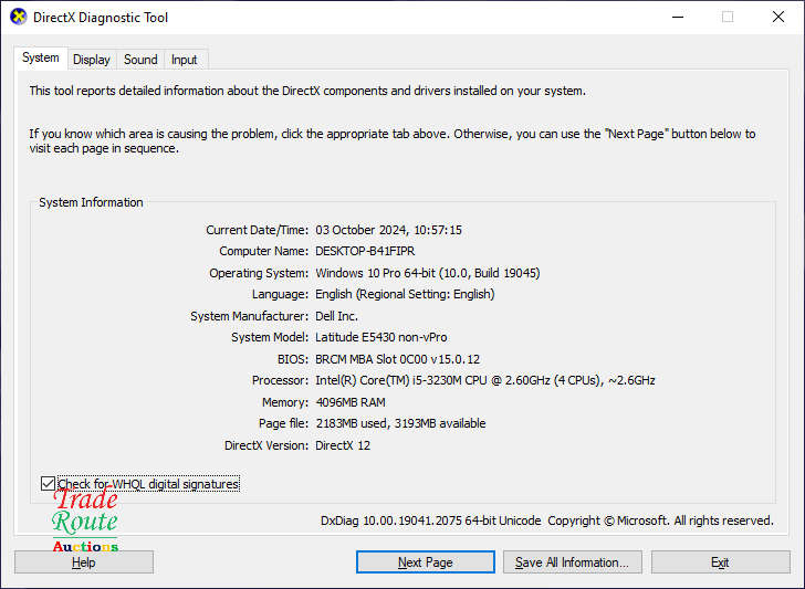 DELL LATITUDE E5430 LAPTOP | CORE i5 3230M 2.6GHz | 4GB RAM | 500GB HDD