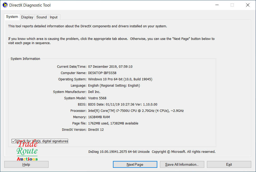Dell Vostro 5568 15.6 LAPTOP | Intel Core i7 7th Gen 16GB RAM 275GB SSD Nvidia 4GB ** FAULTY BATTERY