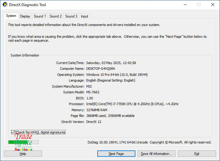 ThermalTake msi Gaming PC Core i7 32GB RAM 256GB SSD + 1TB HDD Nvidia GeForce GTX 1060 6GB Graphics