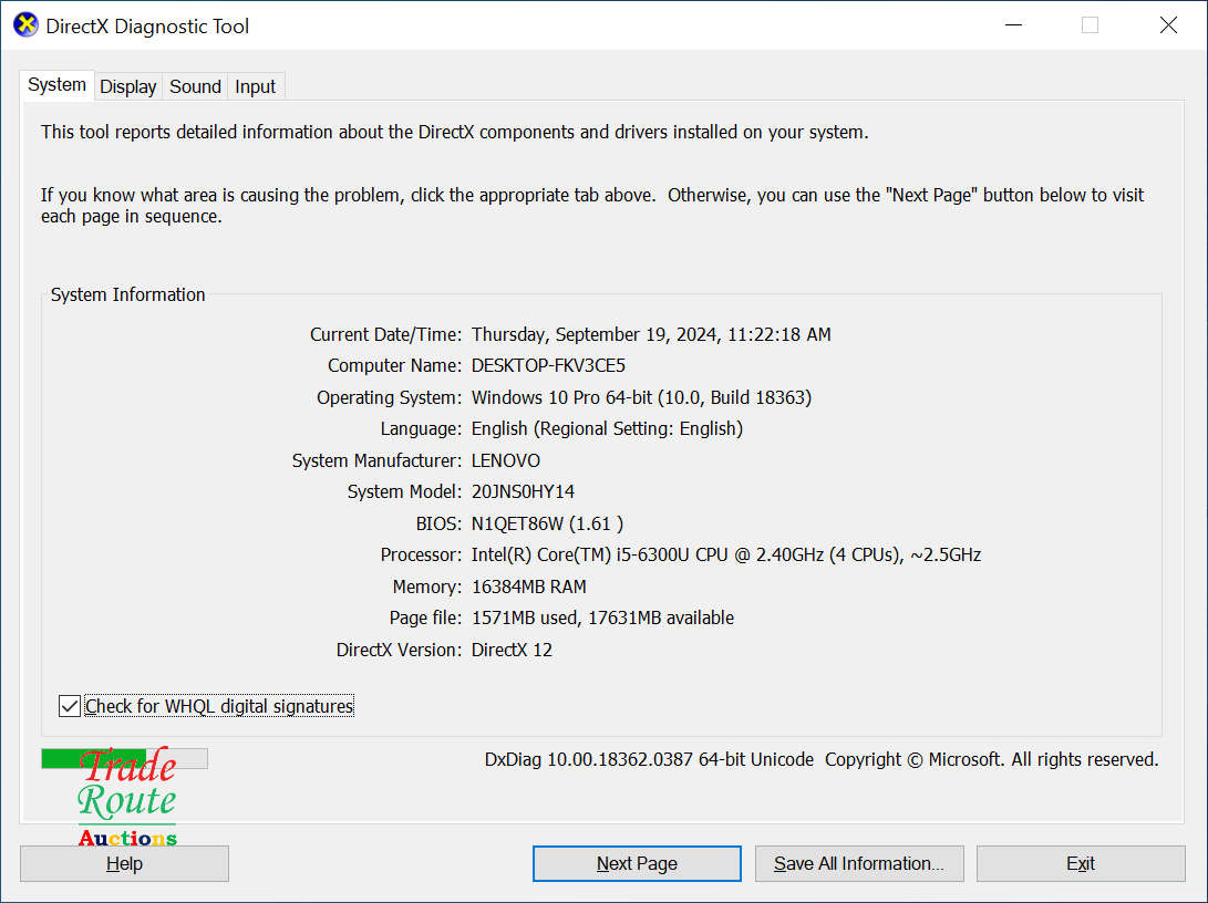 LENOVO THINKPAD T470 Full HD Laptop | CORE i5 2.5GHz | 16GB RAM | 512GB SSD