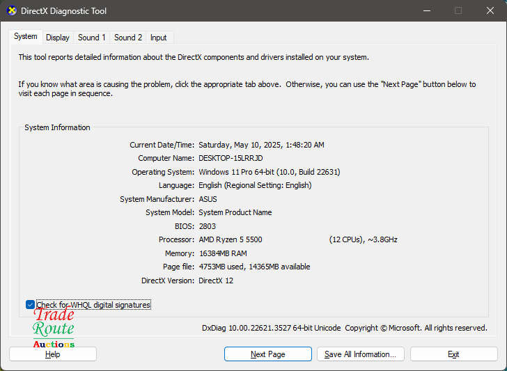 Tuf Gaming PC AMD Ryzen 5 5500 16GB RAM 512GB SSD AMD Radeon RX 6500 XT 4GB GDDR6 graphic card