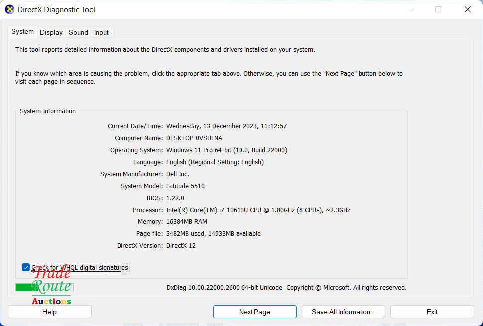 Dell Latitude 5510 10th Gen Notebook Core i7 10610U 16 GB Ram 512GB SSD 15.6" FHD Display