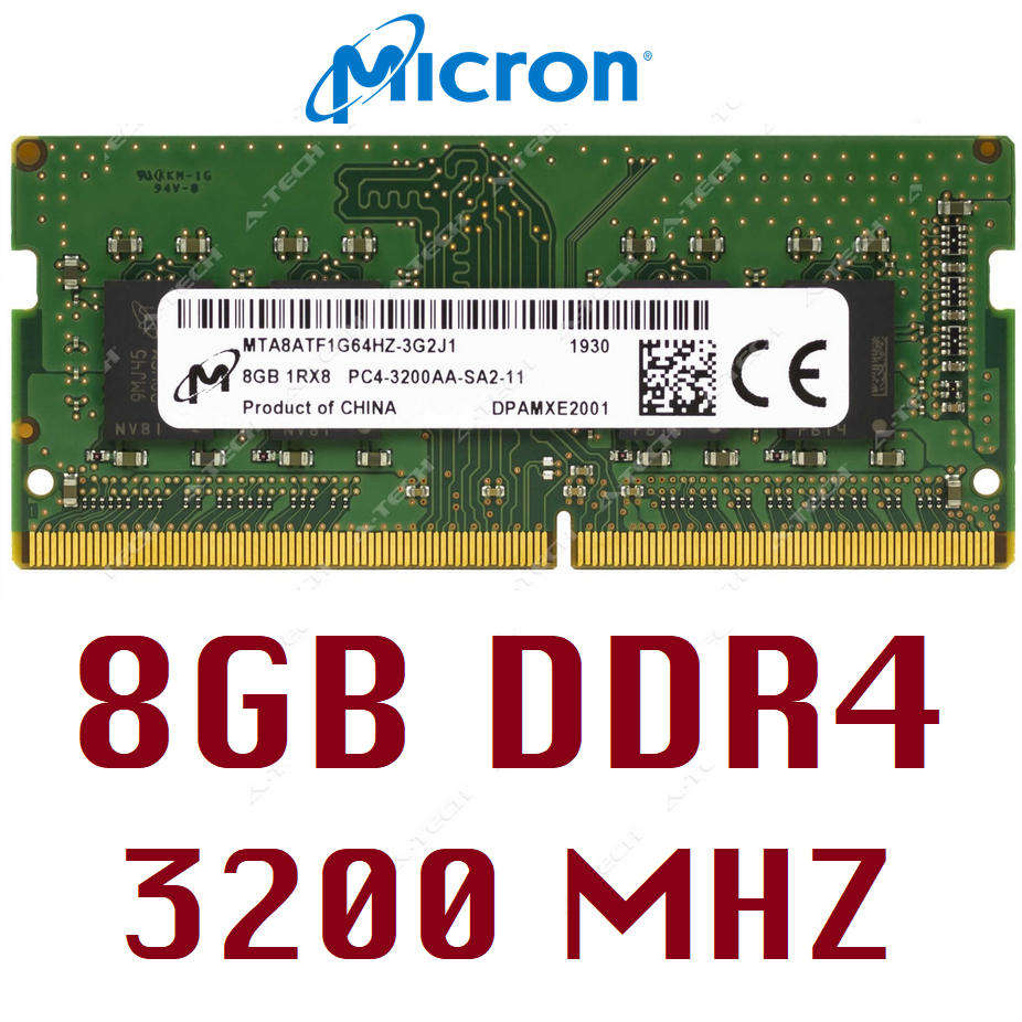 MICRON 8GB DDR4 RAM 3200MHz Memory Module for Laptops