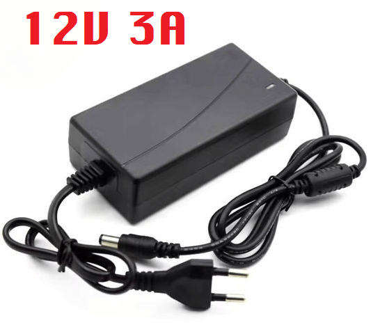 12V 3A 36W Switching Power Adapter for LED strips, CCTV cameras, routers and more