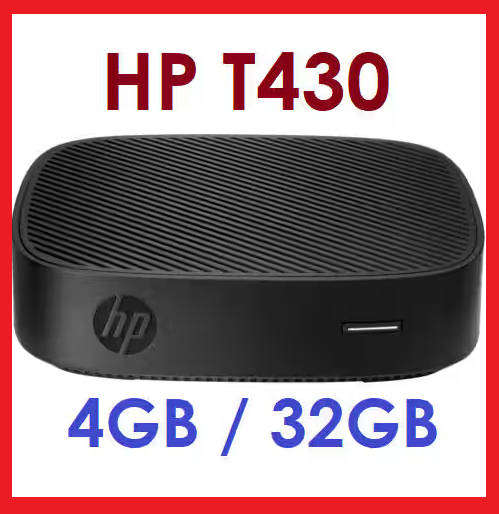 HP T430 Thin Client Computer 4GB RAM 32GB Flash DP+HDMI ThinPro OS