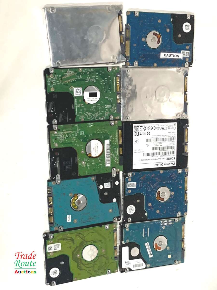 10 X HDD SSD LOT  - Salvage Stock - 1 bid gets all 10 - for Spares
