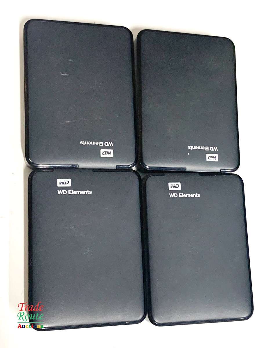 4 x WD Elements External Hard Drive - Faulty Salvage stock for Spares 1 bid wins all 4