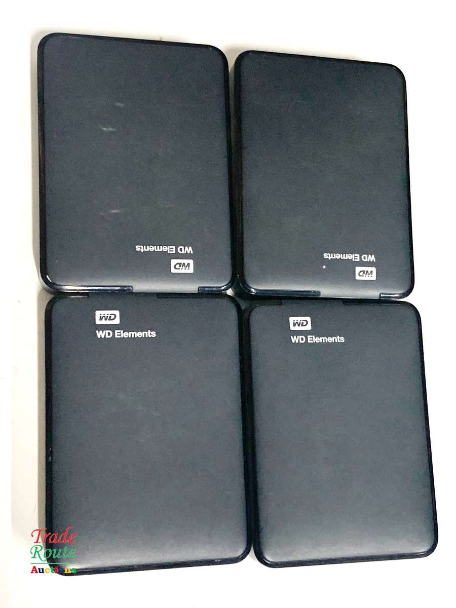 4 x WD Elements External Hard Drive - Faulty Salvage stock for Spares 1 bid wins all 4