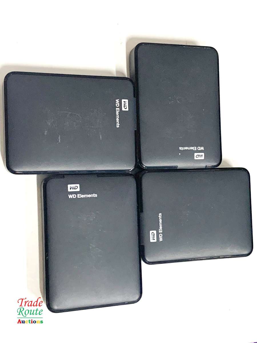 4 x WD Elements External Hard Drive - Faulty Salvage stock for Spares 1 bid wins all 4