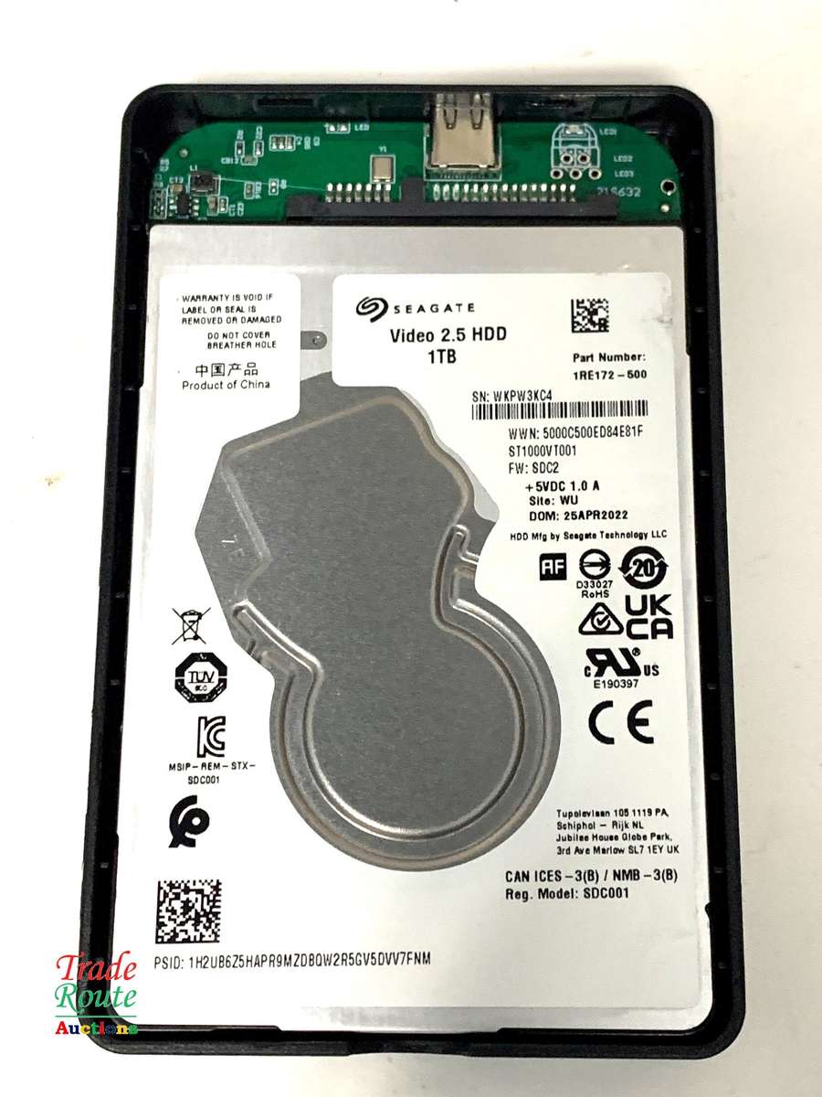 1 TB Seagate HDD with USB-C 3.1 External Case (1000 GB)