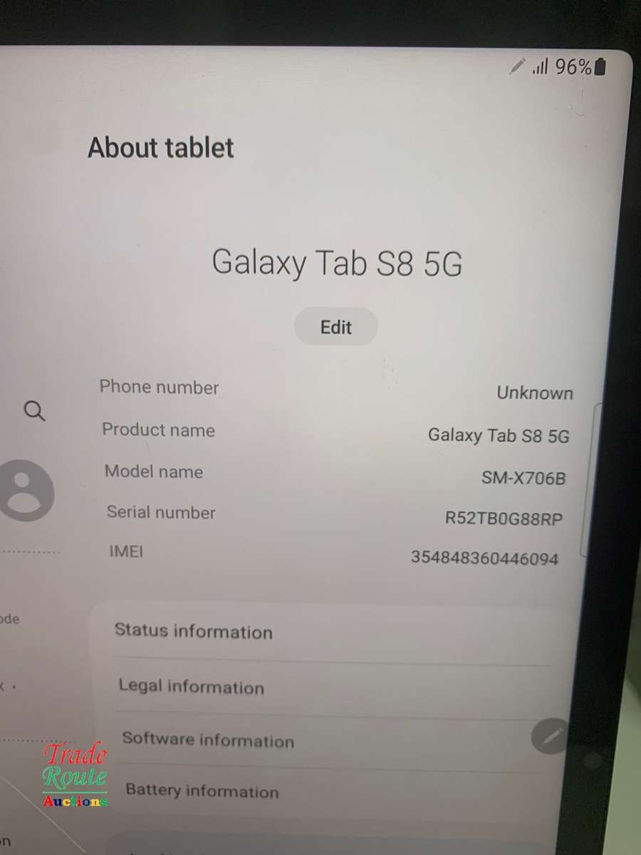 Galaxy Tab S8 SM-X706B 256GB 11-inch 5G Tablet - Outer glass cracked corner