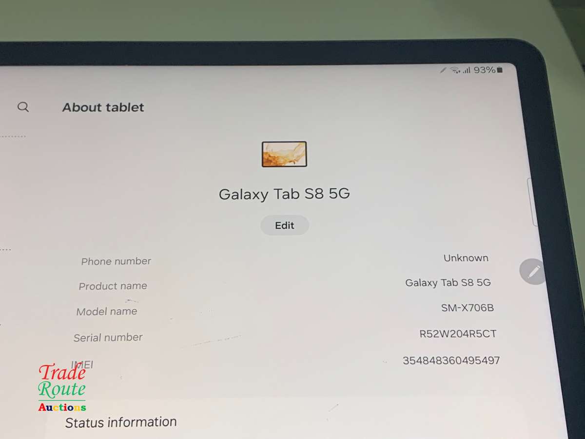 Galaxy Tab S8 SM-X706B 256GB 11-inch 5G Tablet - chipped corner