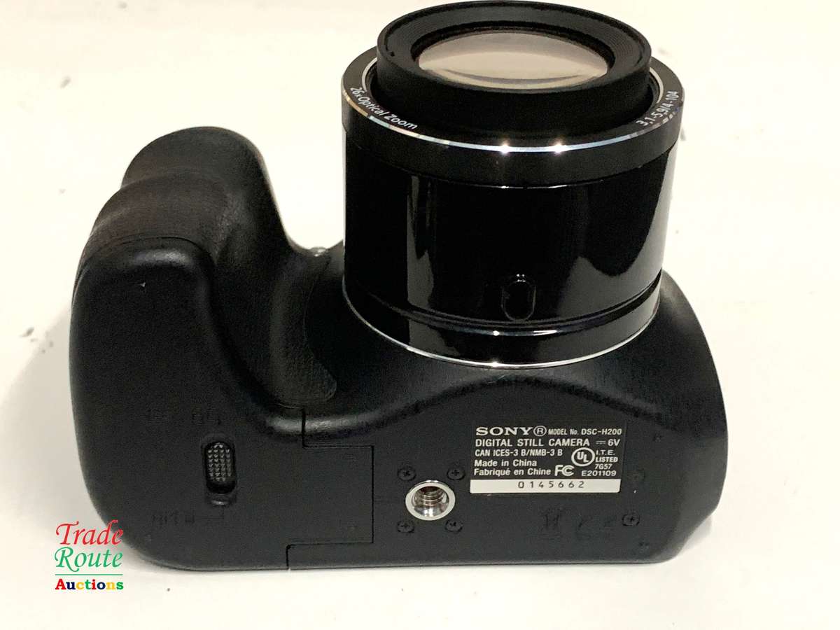 Sony Cybershot DSC-H200 Black 20.1MP 26X Optical SteadyShot image stabilization Digital Camera