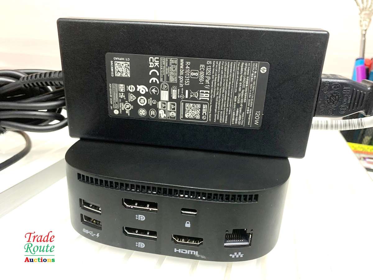 HP USB-C G5 Essential Docking Station - 8-in-1 Adapter for USB-C Thunderbolt-Enabled Laptops PCs