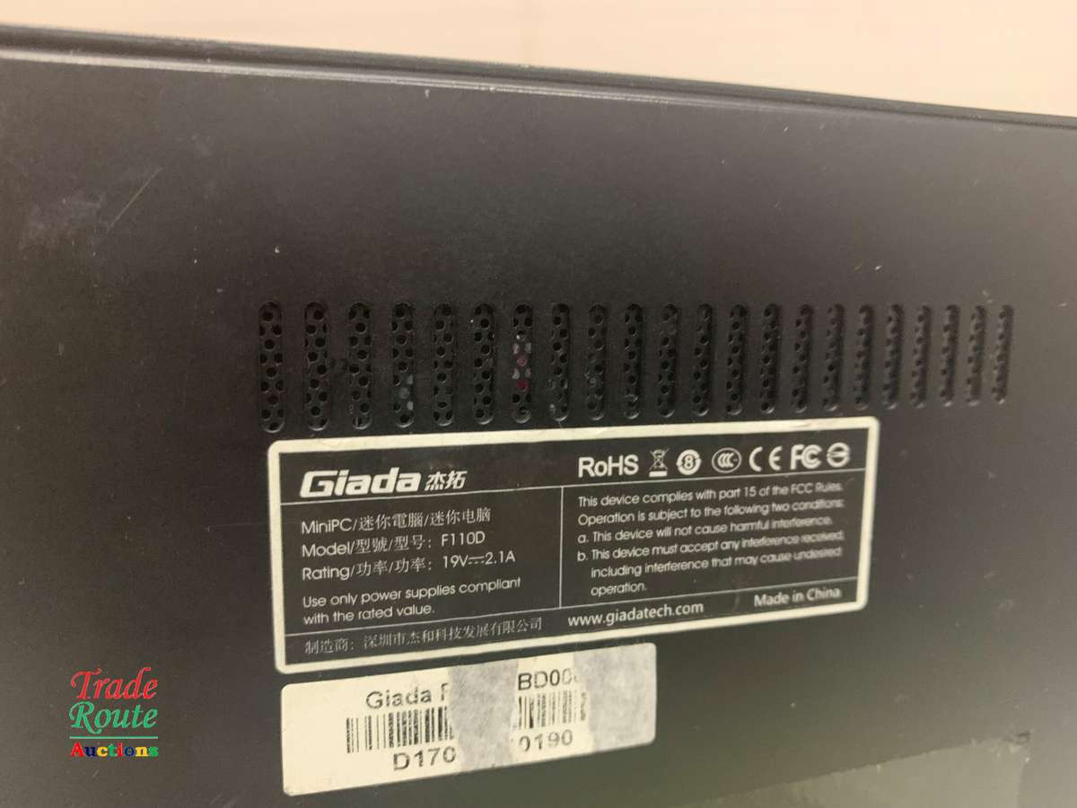 Giada F110D Mini PC Booksize, Fanless Support 4K Display 4GB/128GB