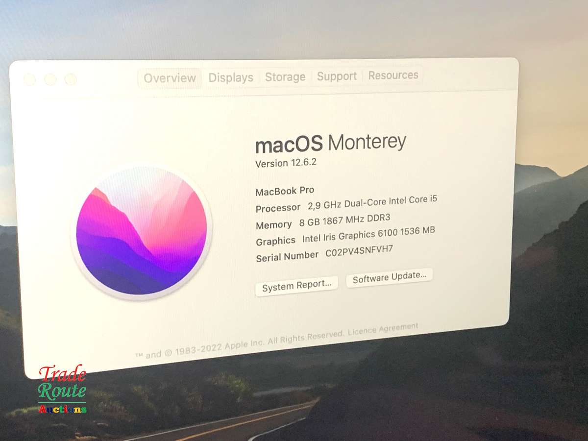 MacBook Pro 13.3-inch * macOS Monterey ** RETINA ** Core i5 2.9GHz | 8GB RAM | 500GB SSD