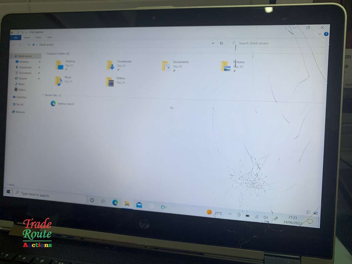 HP Pavilion x360 Convertible 14-ba0xx Laptop - Core i3 7100 2.4GHz 4GB RAM 128GB SSD -Cracked Screen