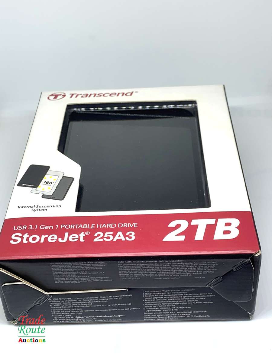 2TB External HDD - Transcend StoreJet 25A3 ** NEW OPEN BOX **