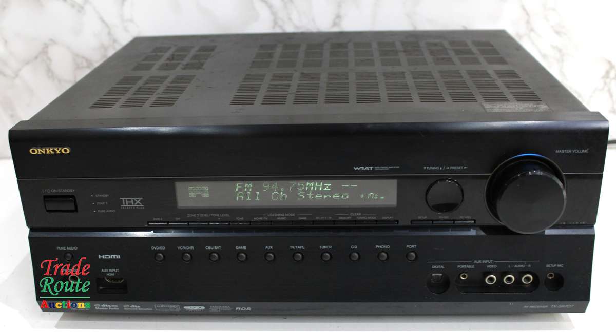 Onkyo TX-SR707 7.2-Channel Home Theater Receiver - [ POWERS ON ] [ NO SOUND]