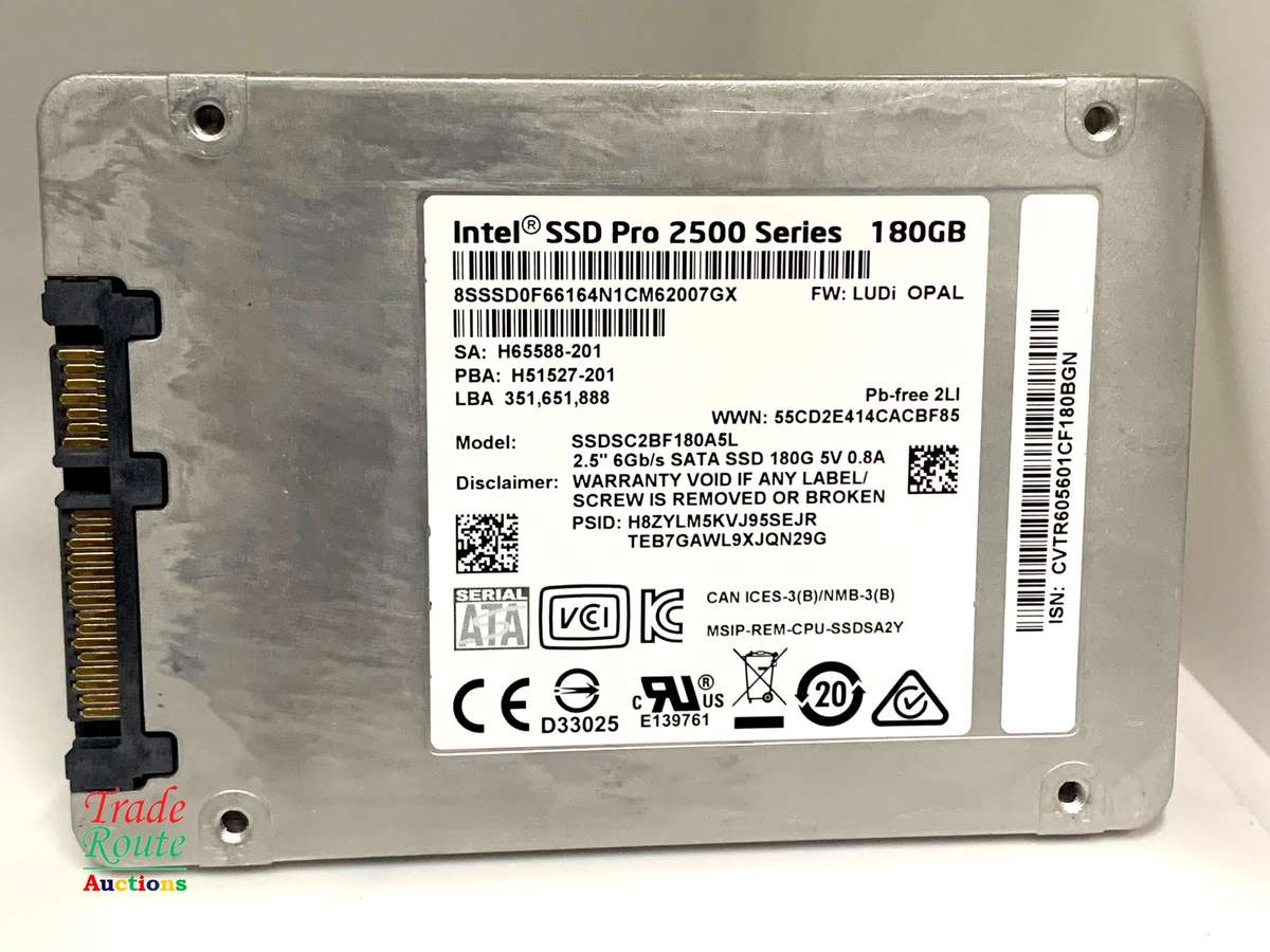 INTEL 180GB SSD Solid State Drive  2.5 Inch [ 5 Pcs on Auction - Bid per SSD ]