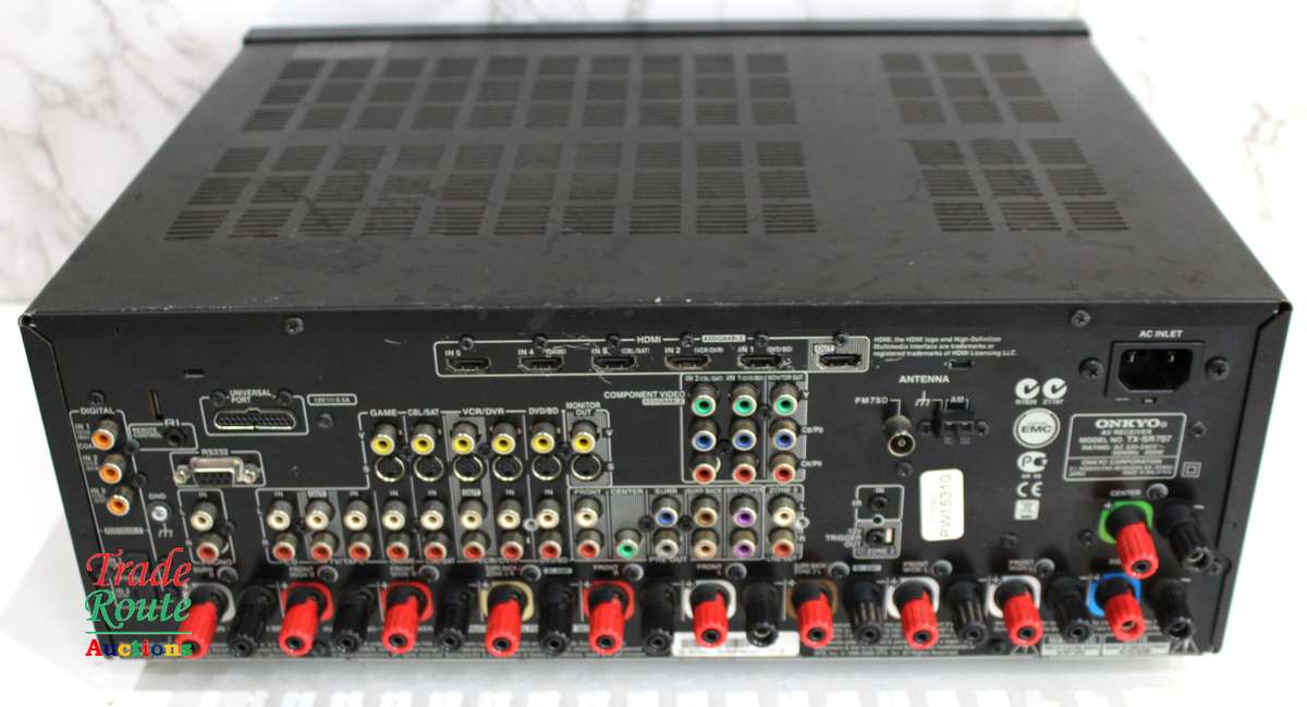 Onkyo TX-SR707 7.2-Channel Home Theater Receiver - [ POWERS ON ] [ NO SOUND]