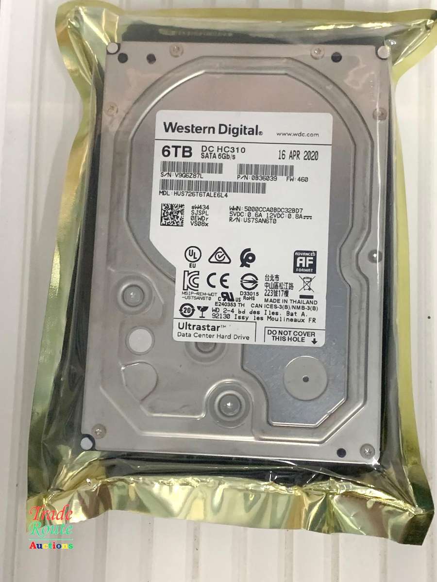 WD 6TB HDD - 6000GB Hard Disk Drive [ For Desktop DVR NVR etc ] Western Digital Ultrastar DC HC310