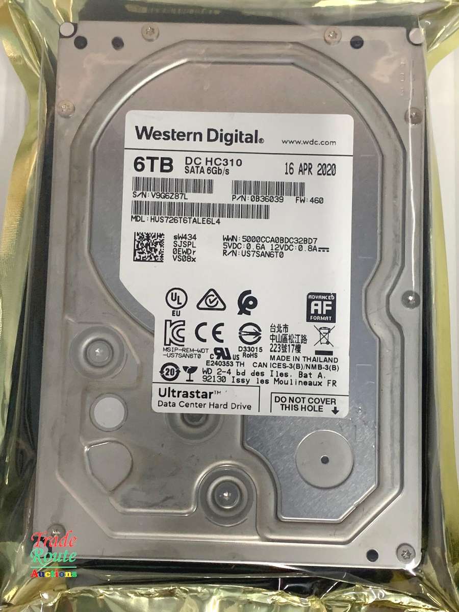 WD 6TB HDD - 6000GB Hard Disk Drive [ For Desktop DVR NVR etc ] Western Digital Ultrastar DC HC310