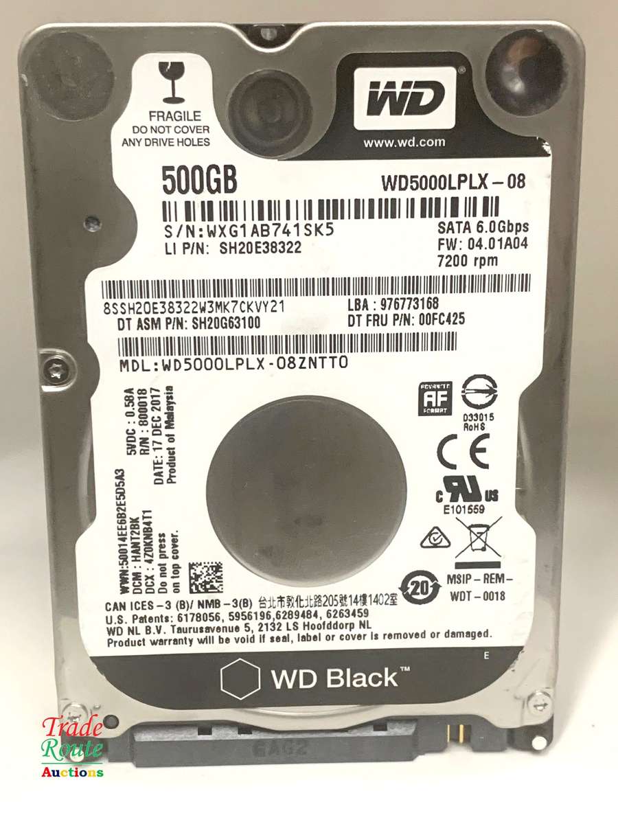 WD Black 500GB HDD for Laptops - 2.5 inch (10x Available - Bid per HDD)