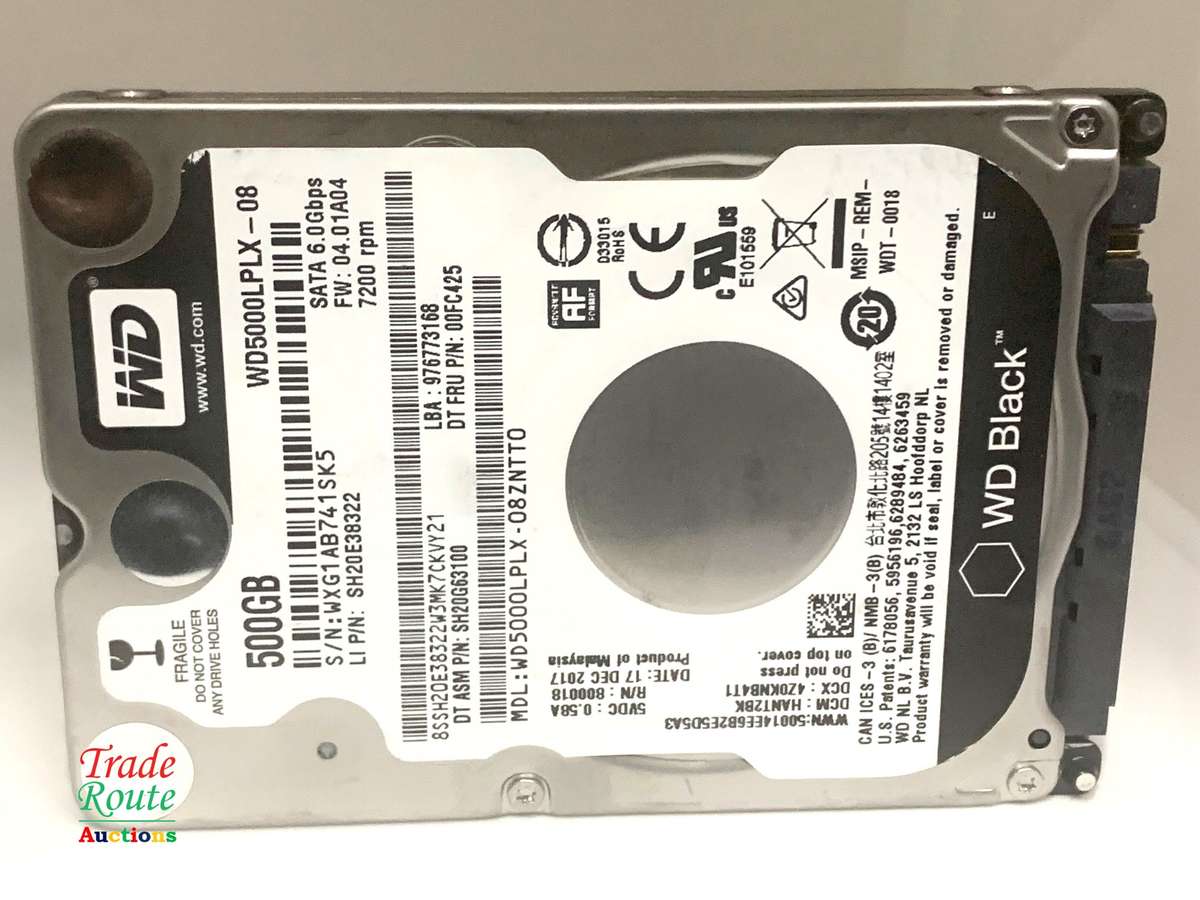 WD Black 500GB HDD for Laptops - 2.5 inch (10x Available - Bid per HDD)
