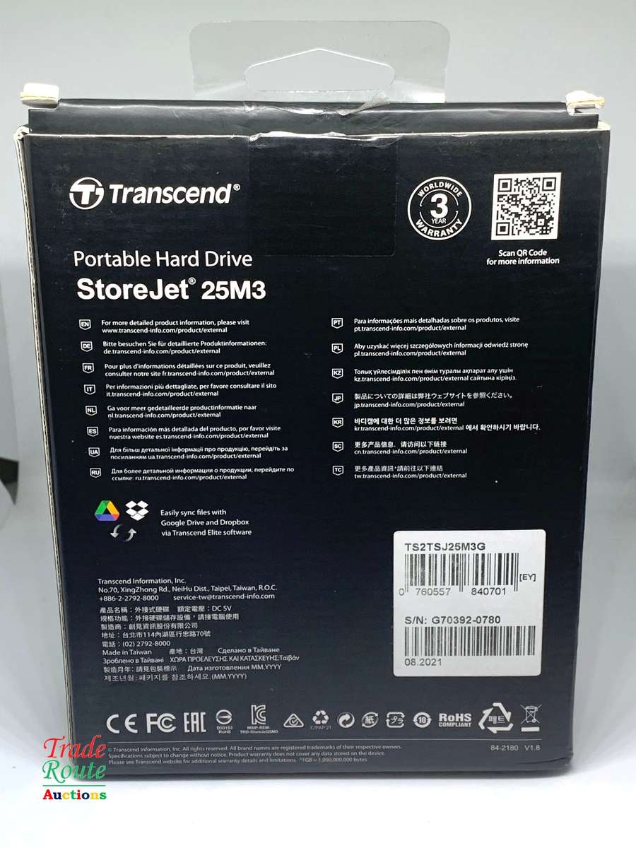 2TB External HDD - Transcend StoreJet 25M3 ** NEW OPEN BOX **