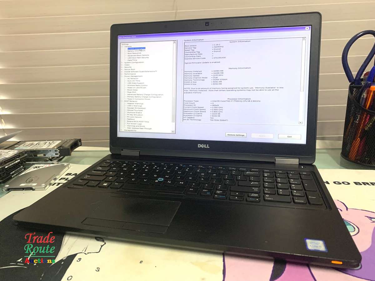 Dell Precision 3520 15.6" LAPTOP | Intel Core i7 7700HQ 2.8GHz  | 16GB RAM | 512GB SSD - Low Battery