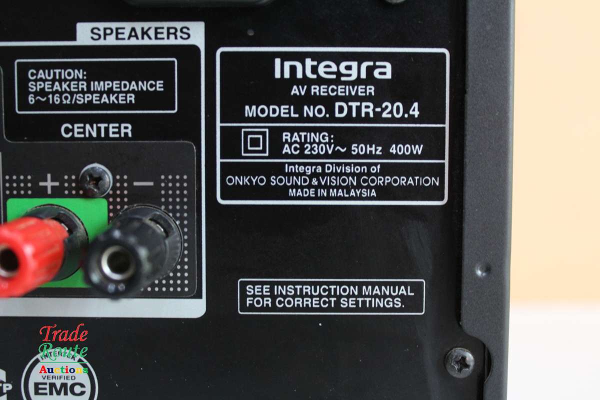 Integra DTR-20.4 5.2 Channel Network A/V Audio Receiver Amplifier