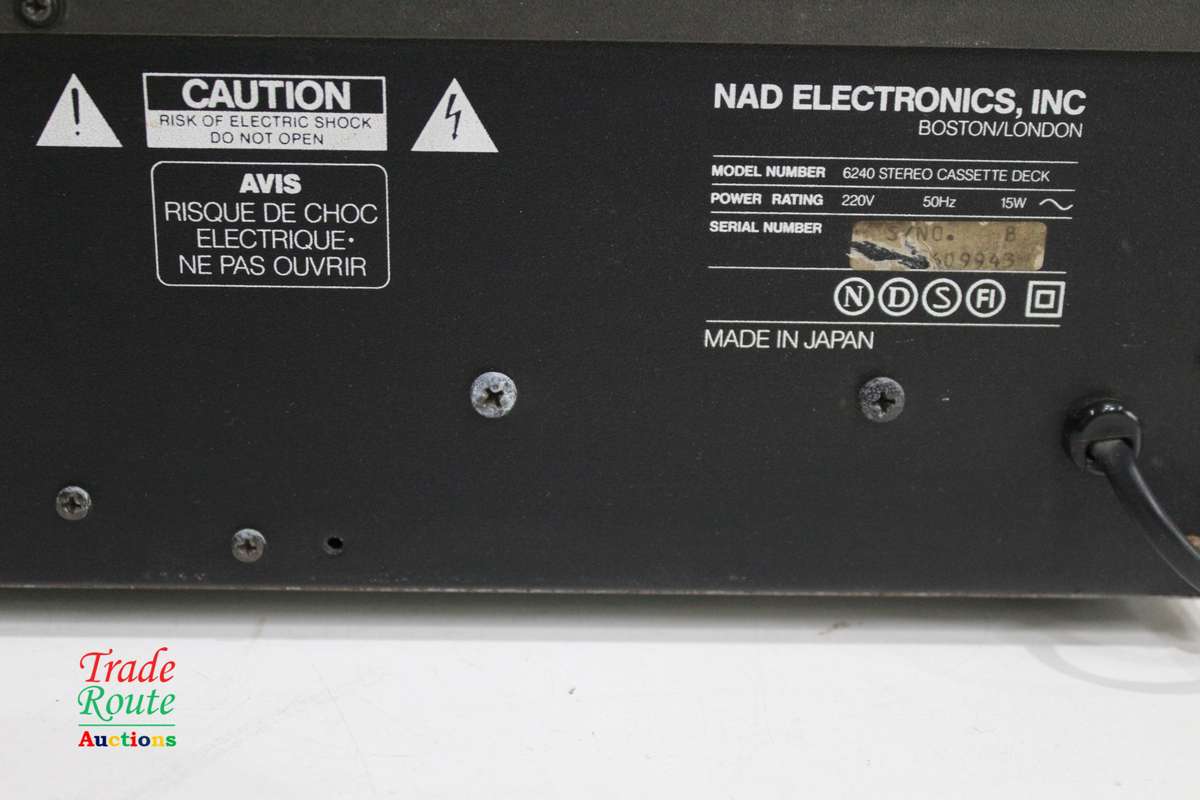 Vintage NAD 6240 Stereo Cassette Deck  for  Repairs