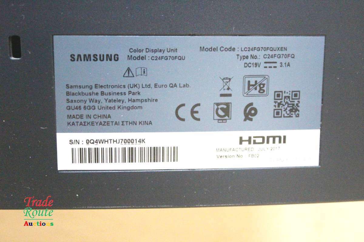 Samsung C24FG70 24" Full HD Curved Gaming Monitor Boxed - White Spot on Screen