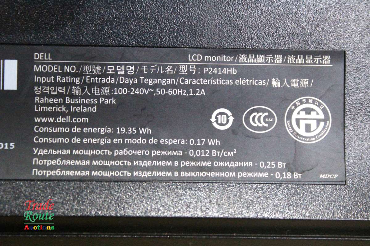 Dell 24-inch Full HD 1080p Widescreen IPS LED LCD Monitor P2414HB (1920×1080) DP VGA DVI