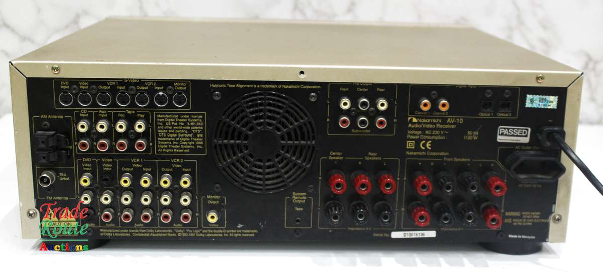 Nakamichi AV-10 AV Receiver - Powers on / No Sound Salvage Stock Faulty