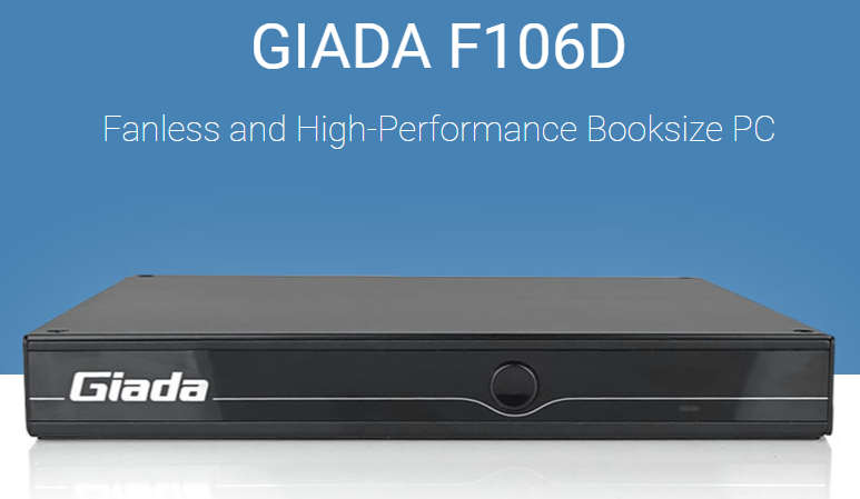 Giada F106D Mini PC Booksize, Fanless Player Support 4K Display 4GB/256GB