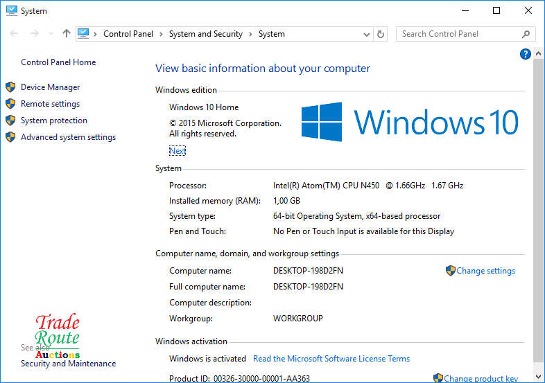 Acer Aspire One Mini 10.1-inch Netbook Intel Atom N450, 1GB RAM, 250GB HDD - LOW BATTERY